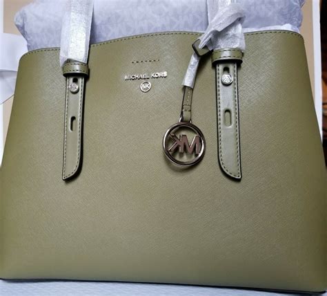 michael kors oregano|Mel Medium Saffiano Leather Tote Bag .